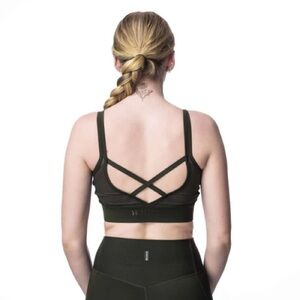 S2 Faction green sports bra
